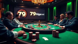 Experience the thrill of live poker at 79king net with detailed chips and cards.