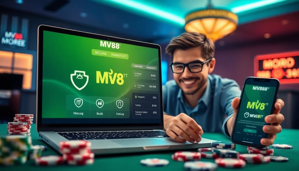 MV88 secure online gambling platform interface with USDT transactions.