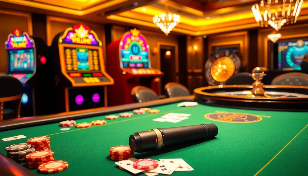Capturing the thrill of gambling with MV88 microphone at a vibrant poker table.