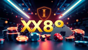 XX88 online gambling platform showcasing vibrant casino elements and modern digital interfaces