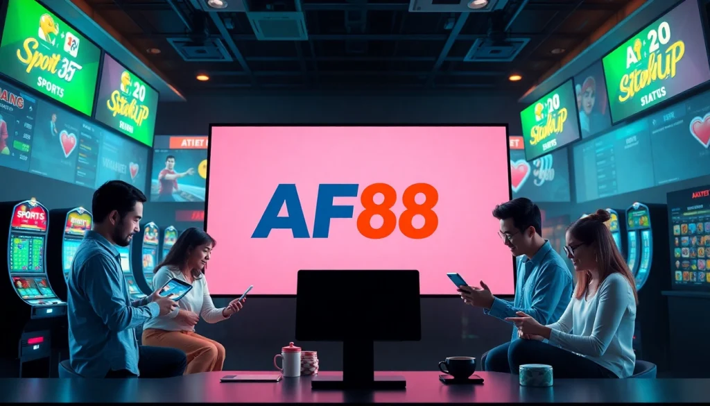 AF88 online betting platform with diverse users engaging in a friendly, trustworthy environment.
