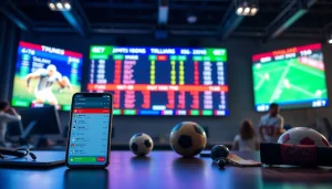 Explore the best online sportsbooks India highlighted through an engaging sports betting scene.