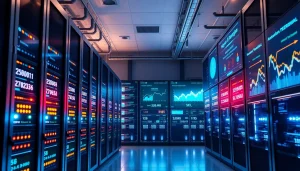 Innovative dogecoin cloud mining data center with advanced ASIC miners.