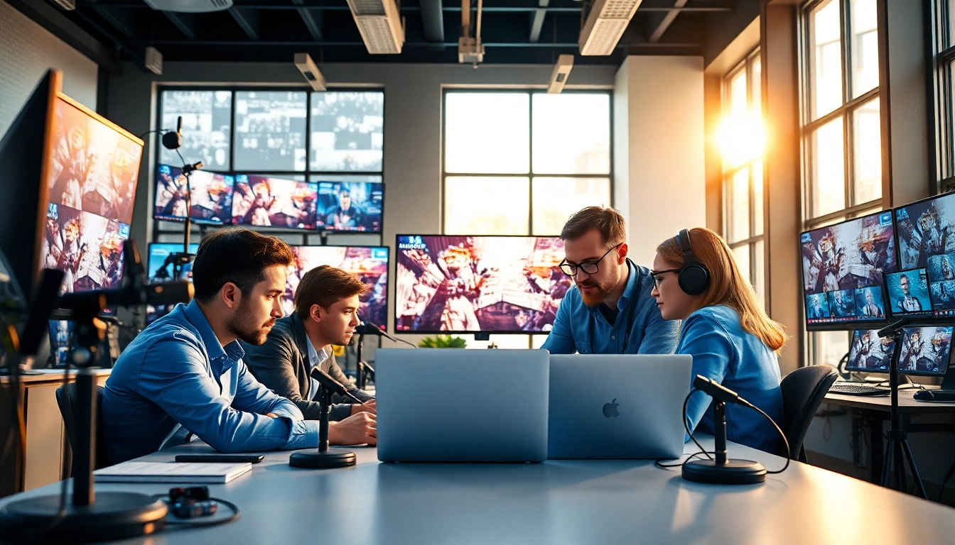 Watch an editorial team create engaging iron tv content in a vibrant media workspace.