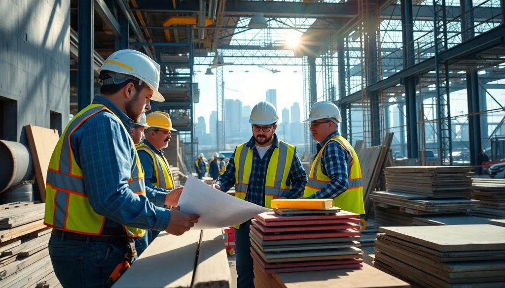 Showcasing a New York Commercial General Contractor efficiently managing a construction site.