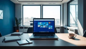 WPS office下载 in a modern workspace with collaborative features on display.