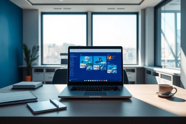 WPS office下载 in a modern workspace with collaborative features on display.