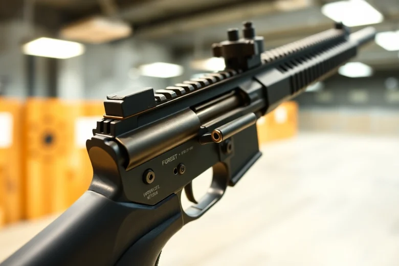 AR-15 featuring a detailed forced reset trigger mechanism for precision shooting.