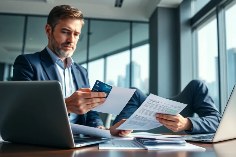 카드현금화에 대한 정보와 금융 상담을 제공하는 전문가의 장면