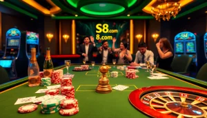 Experience the excitement of professional gaming at S8 com with vibrant casino tables and thrilling action.