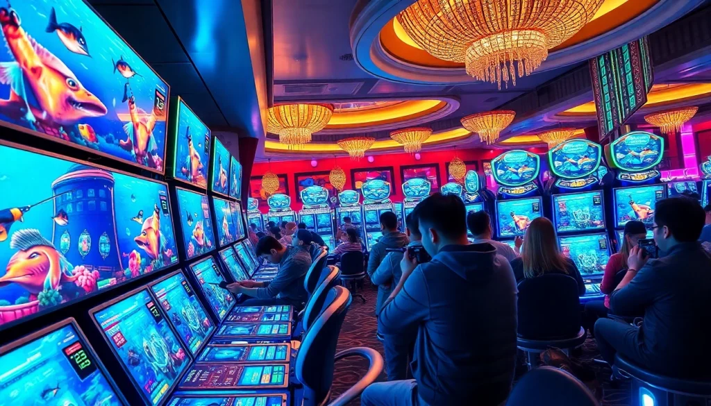 Players enjoying game bắn cá đổi thưởng with lively marine visuals and engaging gameplay.