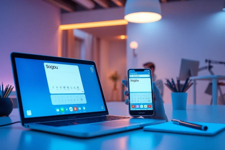 Sogou输入法 displayed on modern devices, illustrating seamless cross-platform functionality and user-friendly interface.