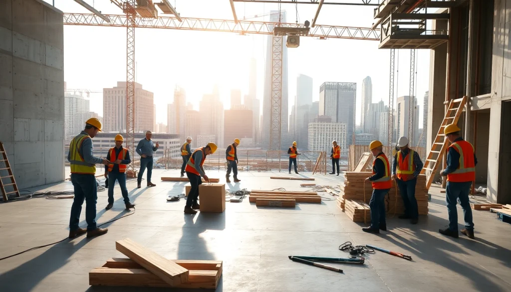 New York General Contractor team working diligently on a construction project.