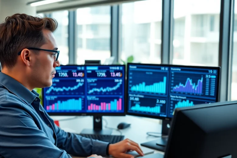 Analyze competitor pricing strategies with detailed charts and modern workspace setup.