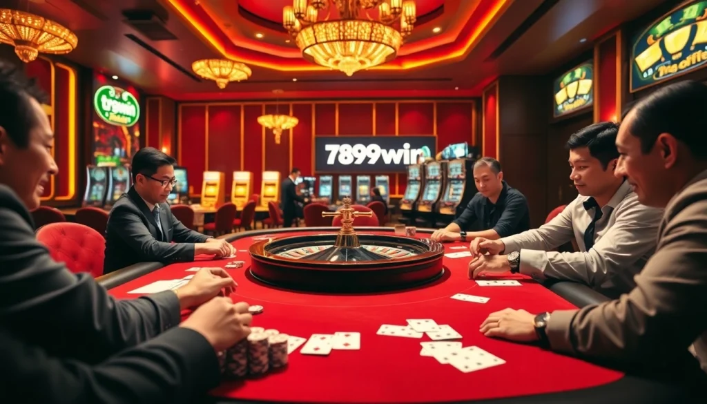 Experience the thrill at trang chủ 789win with a vibrant poker game scene showcasing excitement and rich gaming elements.