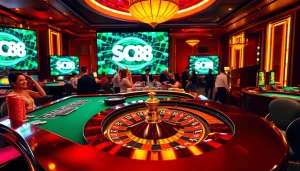 Experience the excitement of SC88 with live casino games and vibrant gaming tables.