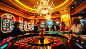 Excited players engaging in a thrilling roulette game at https://mmoo.gripe/ casino table.