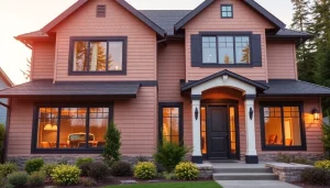Exteriors Contractor in Mill Creek, WA showcasing a beautifully designed home exterior with siding and windows.