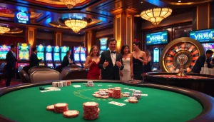Experience the thrill of a casino with vn168 game strategies at a vibrant blackjack table.