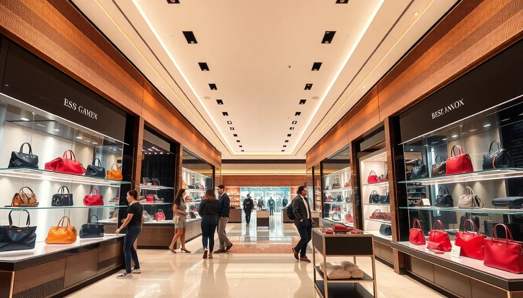 레플리카쇼핑몰의 고품질 명품 제품을 강조하는 활기찬 쇼핑몰 장면