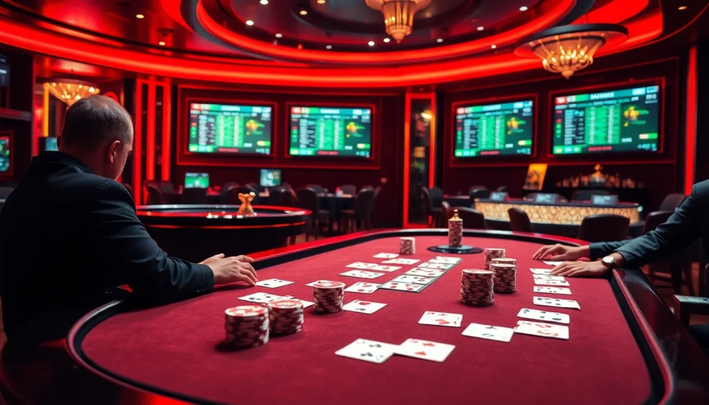 Experience thrilling action at MK8-themed casino gaming tables filled with poker chips and cards.