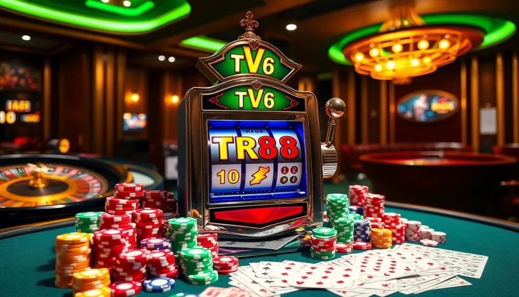 Play exciting TR88 nổ hũ slot games blended with vibrant casino atmospheres and winning moments.