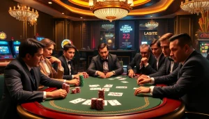 Xôi Xoài TV showcases a vibrant poker game scene filled with luxury and excitement at https://xoixoai.com/.