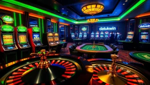 Rasakan sensasi perjudian Datukwin di kasino online kelas atas dengan permainan yang berwarna-warni dan mesin slot.