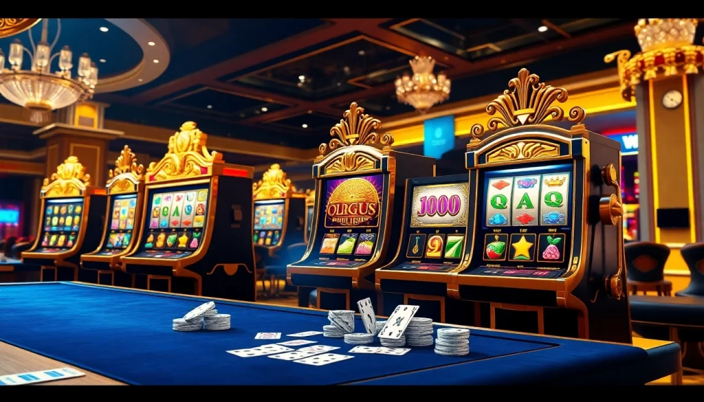 Players engaging with the Olympus 1000 slot game in a luxurious casino setting.