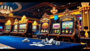 Players engaging with the Olympus 1000 slot game in a luxurious casino setting.