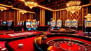 Exciting gaming atmosphere at 789P featuring dynamic casino tables and vibrant slot machines.