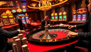 Experience thrilling bets at https://go99.observer/ with a vibrant casino scene featuring roulette tables and poker chips.