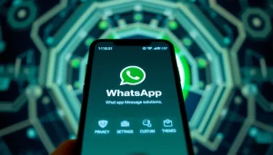 Engaging GB WhatsApp APK interface on a smartphone screen, showcasing advanced features.