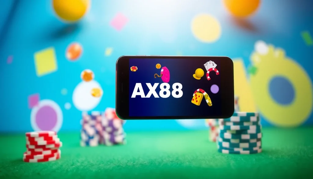 Trải nghiệm cảm giác hồi hộp khi chơi game với AX88 APK trên điện thoại thông minh của bạn, giao diện ứng dụng sống động.