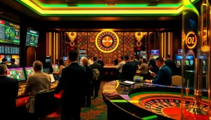 SBOBET players enjoying a lively sportsbook with dynamic betting odds and engaging atmosphere.