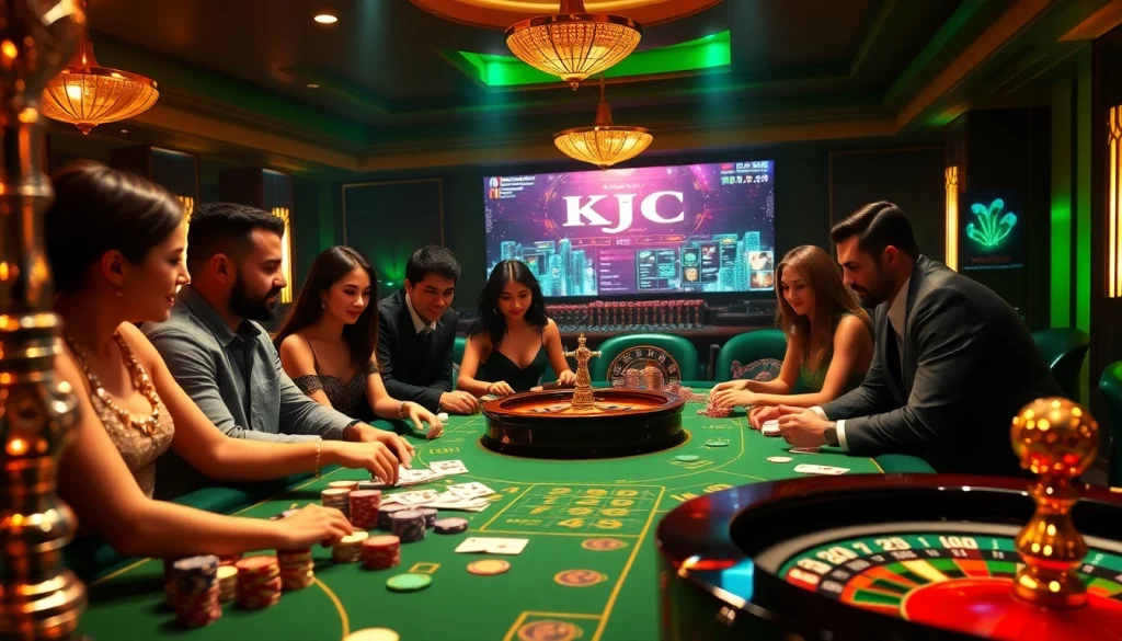 Experience high-stakes fun as players enjoy poker and roulette at https://www.kjc.global/ casino.