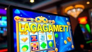 LAGAGAME77 vibrant online gaming platform showcasing an interactive slot game interface.