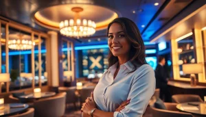 Upscale shirt room interior showcasing gdmc.bio offerings with charming managers and inviting atmosphere.