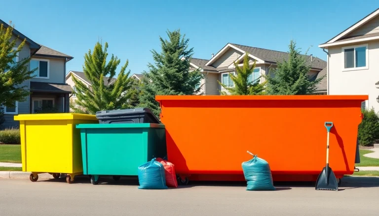 Rent a dumpster rental service Edmonton AB for efficient waste disposal in a clean urban setting.